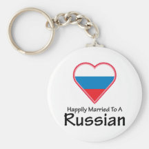 Happily Married to a Russian Keychains