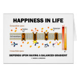 Happiness In Life Depends Upon Balanced Gradient Greeting Cards