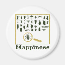 Happiness: Insects Refrigerator Magnet