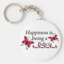Happiness Is Being A Babcia BUTTERFLY Keychains