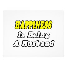 Happiness Is Being a Husband Personalized Announcements
