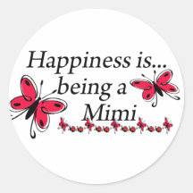 Happiness Is Being A Mimi BUTTERFLY Stickers