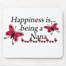 Happiness Is Being A Nana BUTTERFLY Mouse Mat