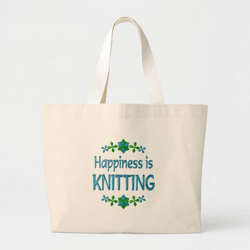 Happiness is Knitting Tote Bag