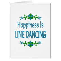 Happiness is Line Dancing Greeting Cards