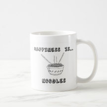 Happiness is Noodles Coffee Mugs