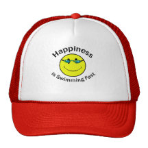 Happiness is Swimming Fast Mesh Hat