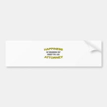 Happiness Is Waking Up Next To an Attorney Bumper Stickers