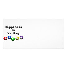 Happiness Is Yelling BINGO Customized Photo Card
