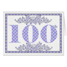 Happy 100th Birthday gingham card