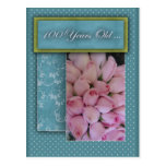Happy 100th Birthday - with roses! Postcard