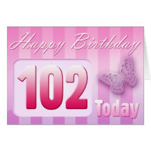 Happy 102nd Birthday Grand Mother Great-Aunt Mum Card