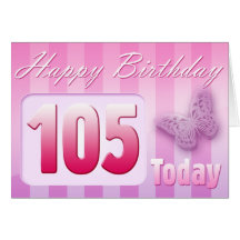 Happy 105th Birthday Grand Mother Great-Aunt Mum Greeting Card