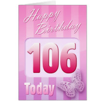Happy 106th Birthday Grand Mother Great-Aunt Mum Cards
