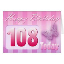 Happy 108th Birthday Grand Mother Great-Aunt Mum Card