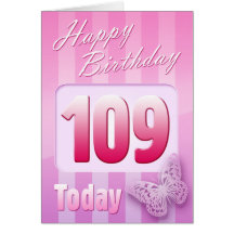 Happy 109th Birthday Grand Mother Great-Aunt Mum Cards