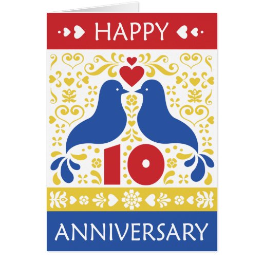 Happy 10th Anniversary Card Zazzle