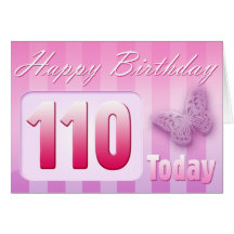 Happy 110th Birthday Grand Mother Great-Aunt Mum Greeting Card