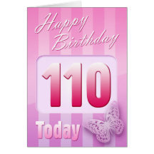 Happy 110th Birthday Grand Mother Great-Aunt Mum Cards