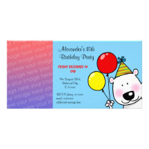 Happy 18th birthday party invitations customized photo card