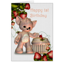 Happy 1st Birthday Girl Cards