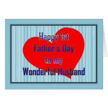 HAPPY 1ST FATHER'S DAY TO HUSBAND FROM WIFE GREETING CARDS