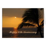 Happy 20th Anniversary Tropical Sunset Greeting Cards