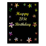 Happy 21St Birthday Postcard
