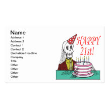 Happy 21st business card