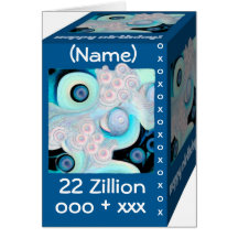 Happy 22nd Birthday - 22 Zillion Hugs & Kisses Greeting Card