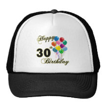 Happy 30th Birthday Gifts and Birthday Apparel Hat