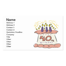 Happy 40th business card templates