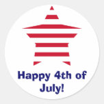 Happy 4th of July! Round Stickers