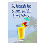 Happy 50th Birthday Toast Greeting Cards