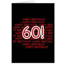 Happy 60th  Birthday Card