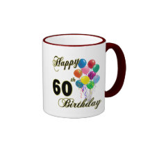 Happy 60th Birthday Gifts and Birthday Apparel Mugs