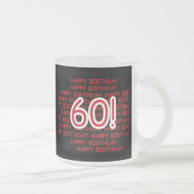 Happy 60th  Birthday Mugs