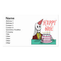 Happy 60th business card templates