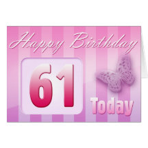 Happy 61st Birthday Grand Mother Great-Aunt Mum Greeting Cards