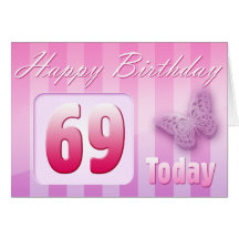Happy 69th Birthday Grand Mother Great-Aunt Mum Card