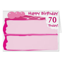 Happy 70th Birthday Greeting Card