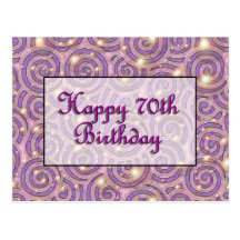 Happy 70th Birthday Postcards