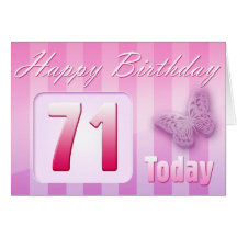 Happy 71st Birthday Grand Mother Great-Aunt Mum Greeting Cards