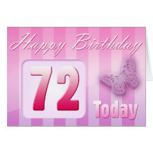Happy 72nd Birthday Grand Mother Great-Aunt Mum Card
