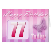 Happy 77th Birthday Grand Mother Great-Aunt Mum Greeting Card