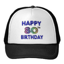 Happy 80th Birthday Gifts and Birthday Apparel Mesh Hat