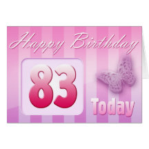 Happy 83rd Birthday Grand Mother Great-Aunt Mum Greeting Cards