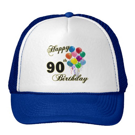Happy 90th Birthday Gifts and Birthday Apparel Hat