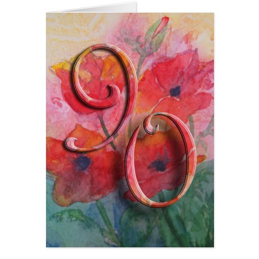 Happy 90th Birthday Greeting Card