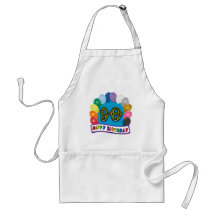 Happy 90th Birthday with Balloons Aprons